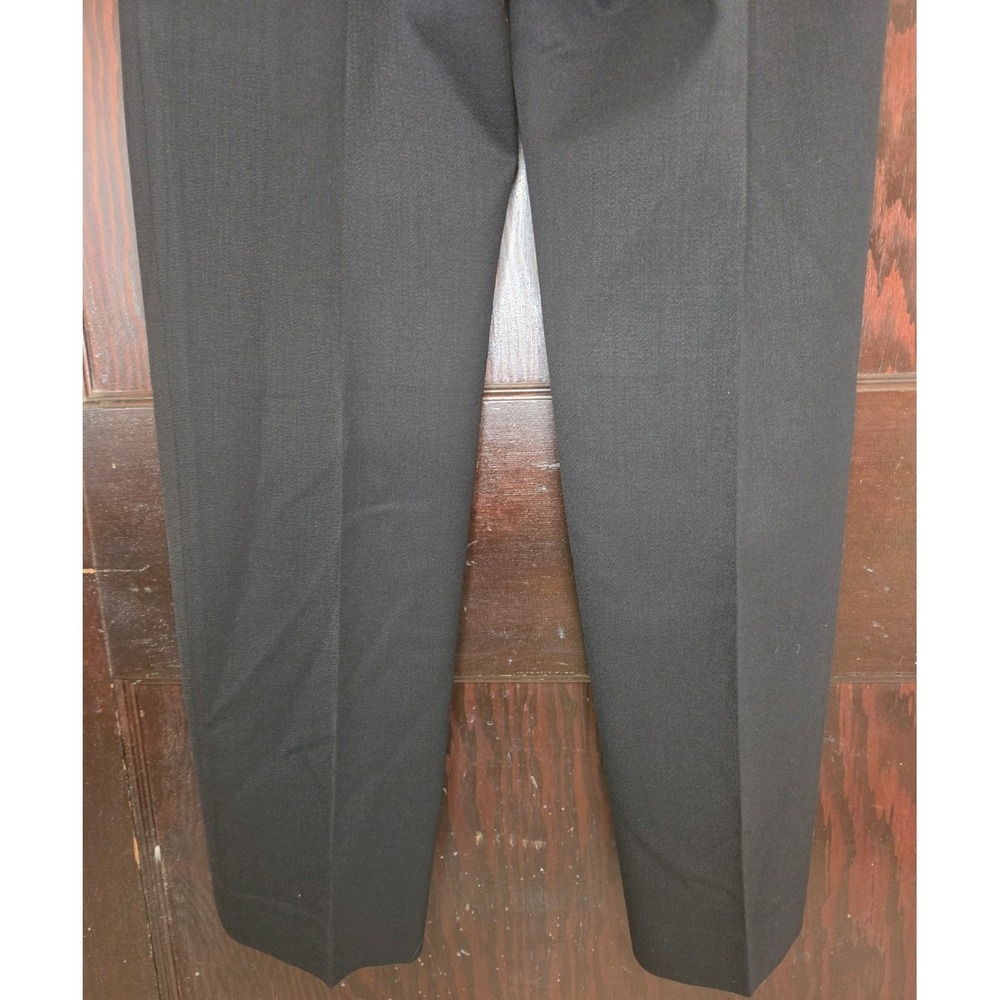 Vintage Ralph Lauren Wool Blend Black Straight Pants Petite Size 6 Classic EUC‎ - Picture 7 of 8
